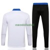 Real Madrid Ensemble Sweat d'Entraînement Quarter-Zip 22-23 Bleu Blanc Pour Homme